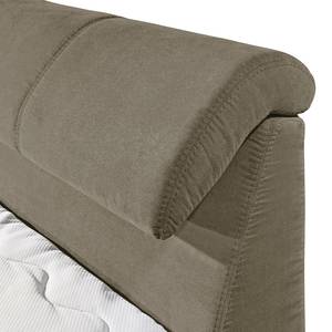 Boxspringbett Stamford (inkl. Topper) Microvelours - Hellbraun