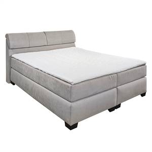 Boxspring Stamford (inclusief topper) micro-velours - Zilver