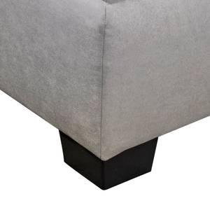 Boxspringbett Stamford (inkl. Topper) Microvelours - Silber