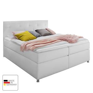 Lit boxspring Starlet (avec surmatelas) Imitation cuir - Blanc