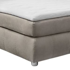 Lit boxspring Stenseby Microfibre - Gris clair