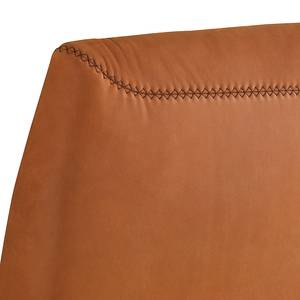 Lit boxspring Superior Cuir véritable marron - Marron miel - 160 x 200cm - D3 medium