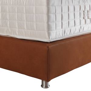 Boxspringbett Supreme Echtleder Echtleder - Honigbraun - 200 x 200cm - H3