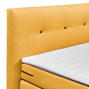 Lit boxspring Tassar (avec surmatelas) Tissu - Mandarine