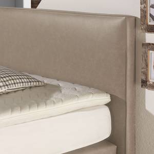 Boxspringbett Tidaholm Kunstleder Beige - 180 x 200cm - Tonnentaschenfederkernmatratze - H2