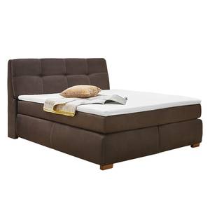 Lit boxspring Vidago Marron - Textile - 191 x 121 x 226 cm