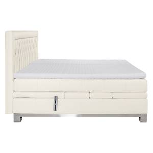 Boxspringbett Wolke7 I Echtleder Echtleder - Creme - 160 x 200cm - H2