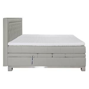 Boxspringbett Wolke7 I Echtleder Grau - 160 x 200cm - H2