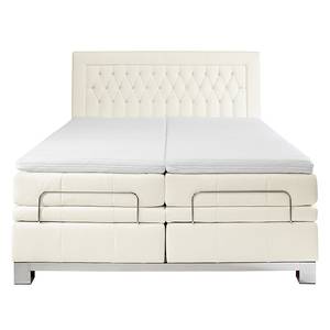 Boxspringbett Wolke7 I Echtleder Echtleder - Creme - 160 x 200cm - H3