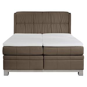 Boxspringbett Wolke7 II Echtleder Echtleder - Braun - 160 x 200cm - H2