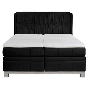 Boxspringbett Wolke7 II Echtleder Schwarz - 160 x 200cm - H2