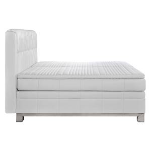 Boxspringbett Wolke7 II Echtleder Echtleder - Weiß - 160 x 200cm - H2