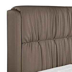 Boxspringbett Wolke7 II Echtleder Braun - 160 x 200cm - H3