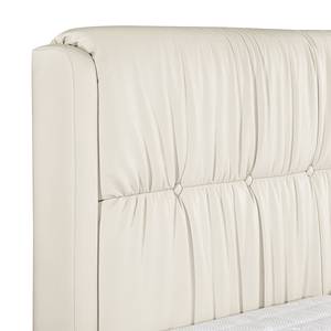 Boxspringbett Wolke7 II Echtleder Echtleder - Creme - 180 x 200cm - H2