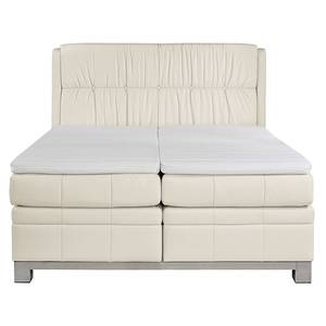 Boxspringbett Wolke7 II Echtleder Echtleder - Creme - 180 x 200cm - H2