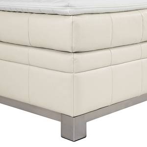 Boxspring Wolke7 II echt leer - Crème - 180 x 200cm - H2 zacht