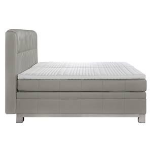 Boxspringbett Wolke7 II Echtleder Echtleder - Grau - 180 x 200cm - H2