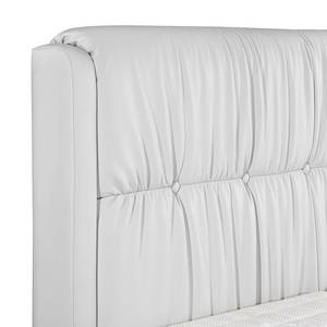 Boxspring Wolke7 II echt leer - Wit - 180 x 200cm - H2 zacht