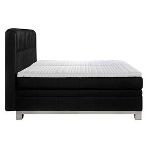 Boxspringbett Wolke7 II Echtleder Schwarz - 200 x 200cm - H2