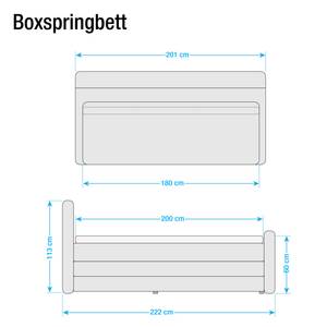 Boxspringbett Yamuna (mit Elektromotor) inklusive Topper Webstoff - Schwarz