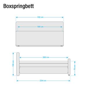 Boxspringbetten Karolino Webstoff - Beige