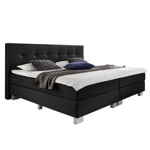 Lit boxspring Luxury Night II Noir - 160 x 200cm - D2 souple