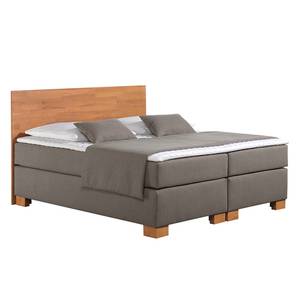 Boxspringbett Ronnebey Strukturstoff - Braun - 180 x 200cm - Tonnentaschenfederkernmatratze - H2