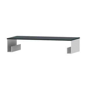 TV-Aufsatz Z-FGA Aluminium / Glas Schwarz - Breite: 57 cm