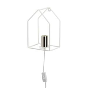 Wandlamp Home Wit/zilverkleurig geflext metaal