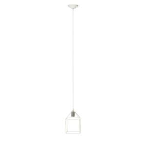 Hanglamp Home ijzer - 1 lichtbron - 25 - Wit/zilverkleurig