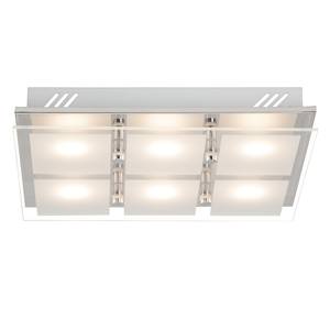 LED-plafondlamp World I glas/staal - Aantal lichtbronnen: 6