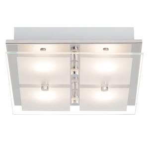 LED-plafondlamp World I glas/staal - Aantal lichtbronnen: 4