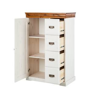 Brotschrank Formentera Kiefer massiv - Weiß/Braun