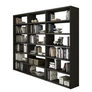 Boekenkast Empire mat wit - Eikenhouten zwartbruin look - 276 x 221 cm