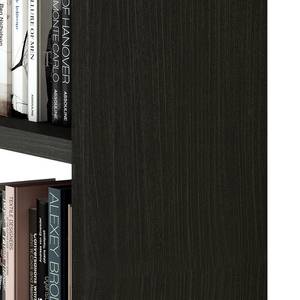 Bibliothèque Empire Blanc mat - Imitation chêne marron-noir - 276 x 221 cm