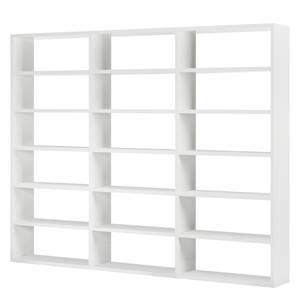 Bibliothèque Empire Blanc mat - Blanc crème - 276 x 221 cm