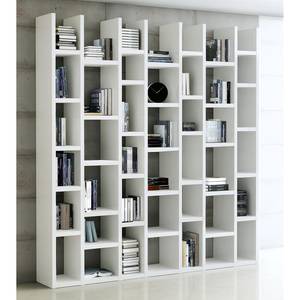 Bibliothèque Emporior II Blanc - Blanc crème - Largeur : 211 cm