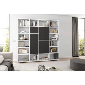 Open kast Emporior VI Bruin - Wit - Plaatmateriaal - 227 x 221 x 33 cm