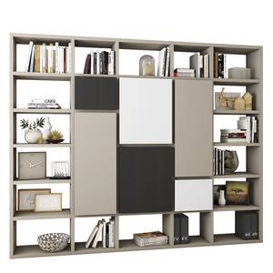 Boekenkast Emporior IV Mat Lichtbeige - Breedte: 272 cm