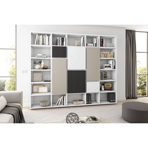 Boekenkast Emporior IV Wit - Breedte: 272 cm