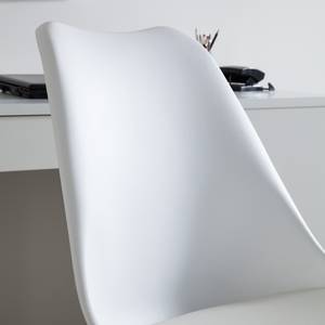 Chaise de bureau Aledas I Imitation cuir / Métal - Blanc