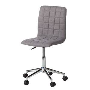 Chaise de bureau Arava Tissu / Métal - Gris foncé