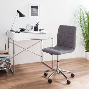 Chaise de bureau Arava Tissu / Métal - Gris foncé