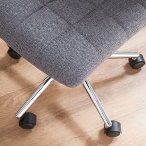 Chaise de bureau Arava Tissu / Métal - Gris foncé