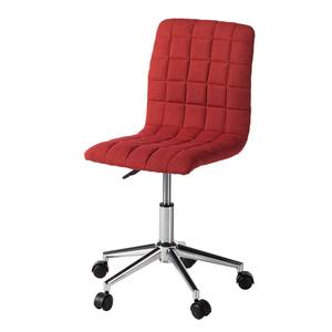 Chaise de bureau Arava Tissu / Métal - Rouge