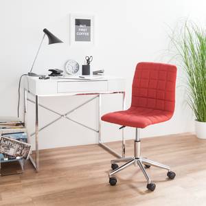 Bürodrehstuhl Arava Webstoff / Metall - Rot