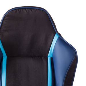 Chaise de bureau Cleone Microfibre / Matière synthétique - Noir / Bleu