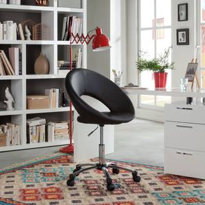 Chaise pivotante de bureau Frieder I Imitation cuir - Noir