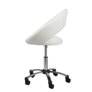 Chaise pivotante de bureau Frieder I Imitation cuir - Blanc