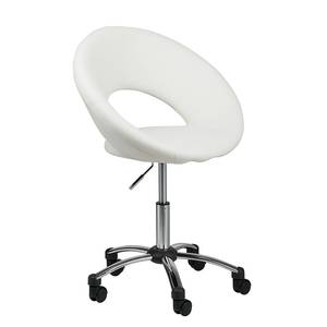 Chaise pivotante de bureau Frieder I Imitation cuir - Blanc